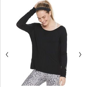 Women's Lorna Jane Post Yoga Open-Back Top cropped long sleeve